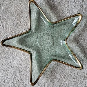 Christmas Clear Glass Star Dish